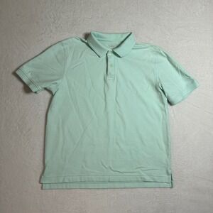 L.L. Bean Men's Polo Shirt Pale Blue Pima Cotton Short Sleeve S Coastal Casual